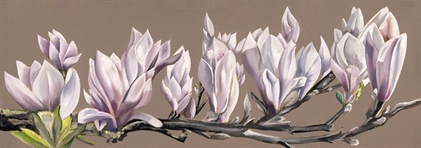 Lila & Beyaz Çiçekler - Kanvas Tablo