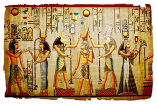 Antik Mısır Hiyeroglif - Etnik Kanvas Tablo