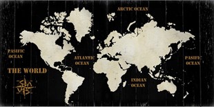 Dünya Haritası - Kanvas Tablo